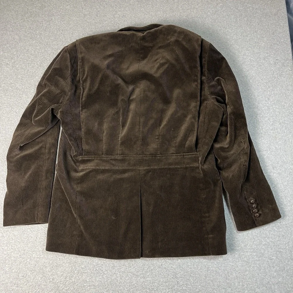 Vintage Polo Ralph Lauren Blazer Mens XL Brown Corduroy Lined Wood Buttons 90s